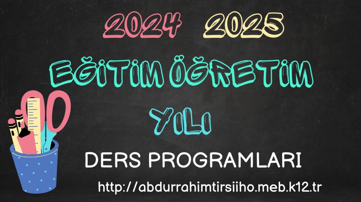 Haftalık Ders Programları